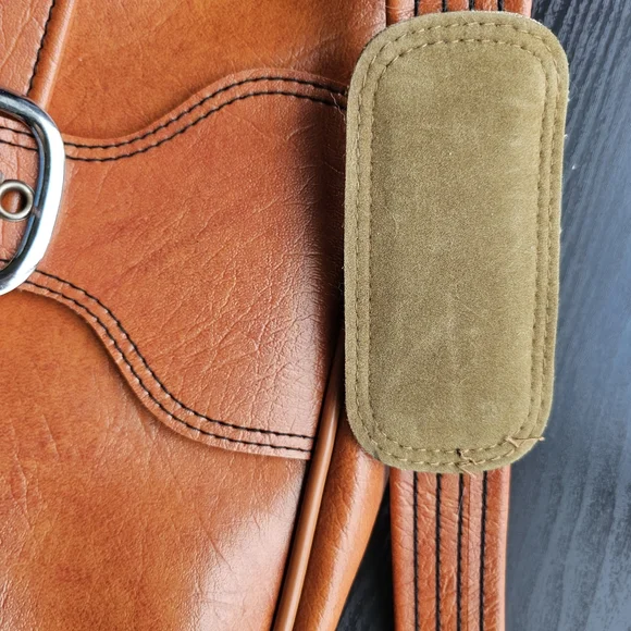 SEARS Vintage 1980's Tan Overnight Travel Bag OS Nmbr 9005 Original Keys - Picture 3 of 10